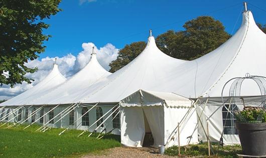 multiple portable toilets for large-scale events, ensuring availability for all guests in Newport Coast