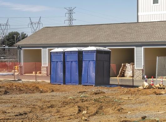 the number of construction portable restrooms required depends on the number of employees and the period of the project